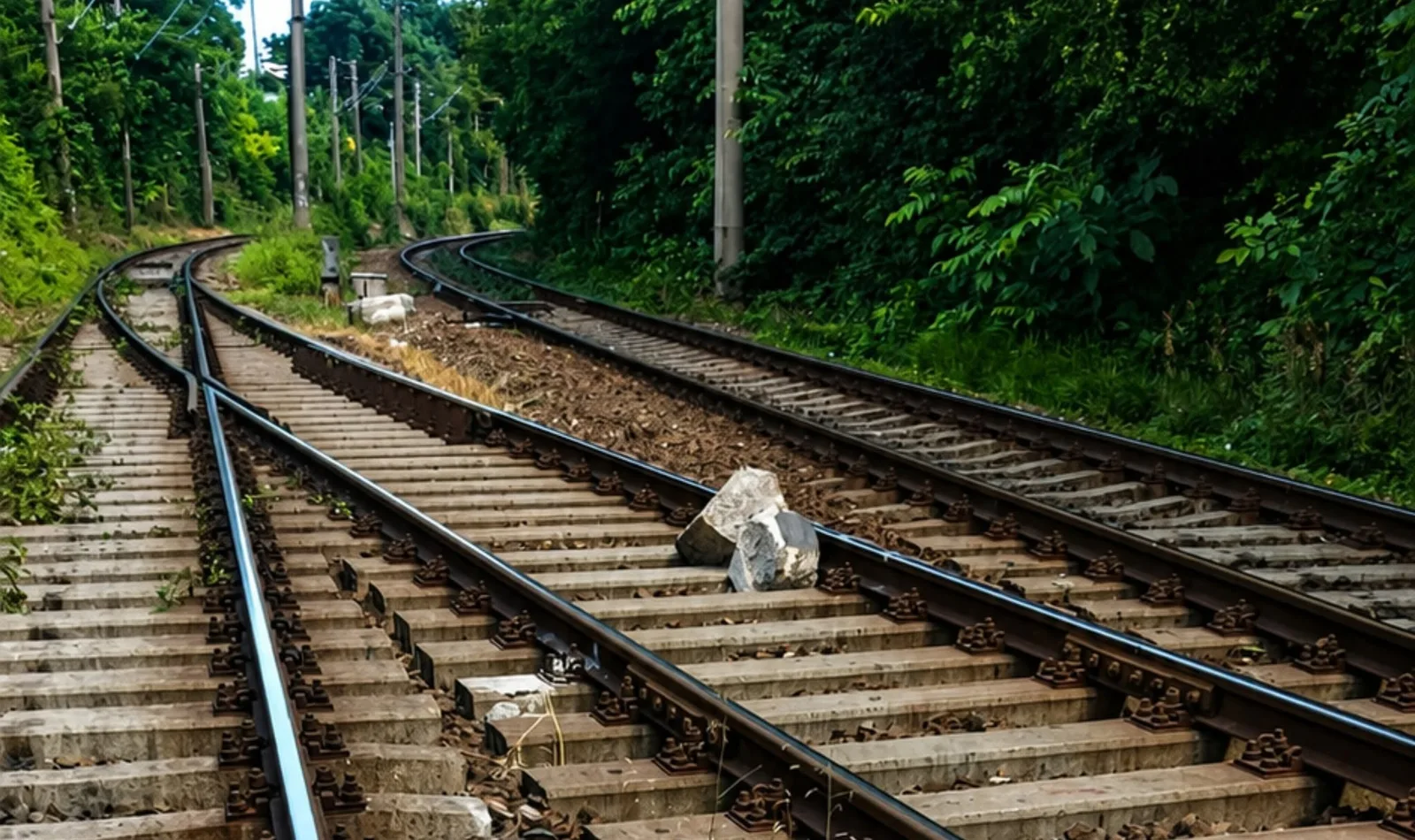 Obstacole îndepărtate de pe linia ferată pentru siguranța circulației trenurilor.