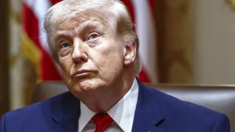 Donald Trump exprimându-și nemulțumirea față de aliații europeni.