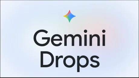 Logo-ul Gemini Drops pe un fundal deschis.