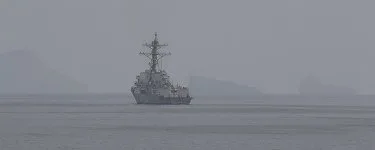 Nava Marinei SUA în apropierea Strâmtorii Ormuz.