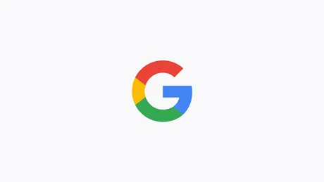 Logo-ul Google pe fundal alb, simbolizând inovația în căutare.
