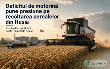Deficitul de motorină afectează recoltarea cerealelor în Rusia, provocând întârzieri semnificative.