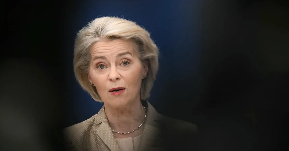 Ursula von der Leyen discută despre apărarea comercială a UE.