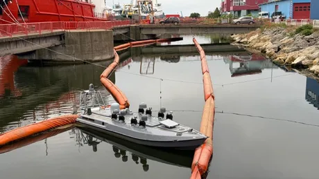 Sistem autonom Triton pentru detectarea dronelor maritime în Portul Constanța.