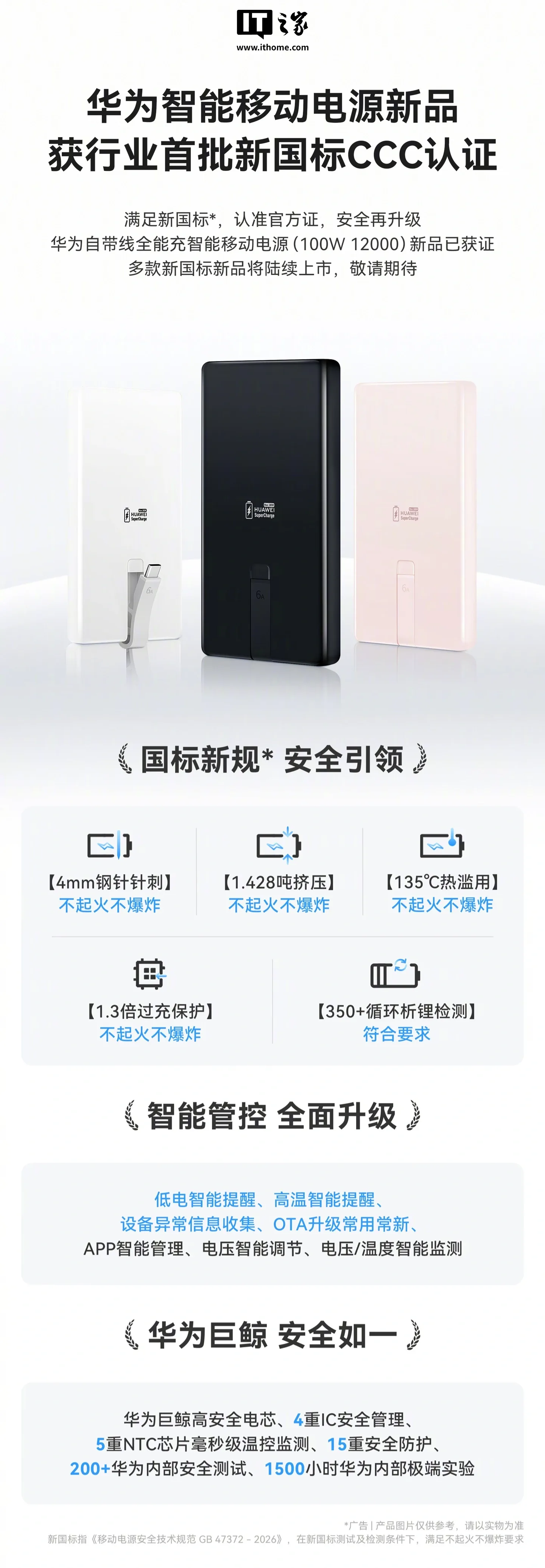 Baterie externă Huawei cu certificare CCC pentru transport aerian.