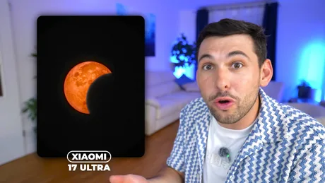 Eclipsă solară surprinsă cu detalii eronate de algoritmii Xiaomi.