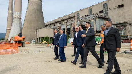Vizită oficială la centrala pe gaz de la Mintia, în stadiu avansat de execuție.