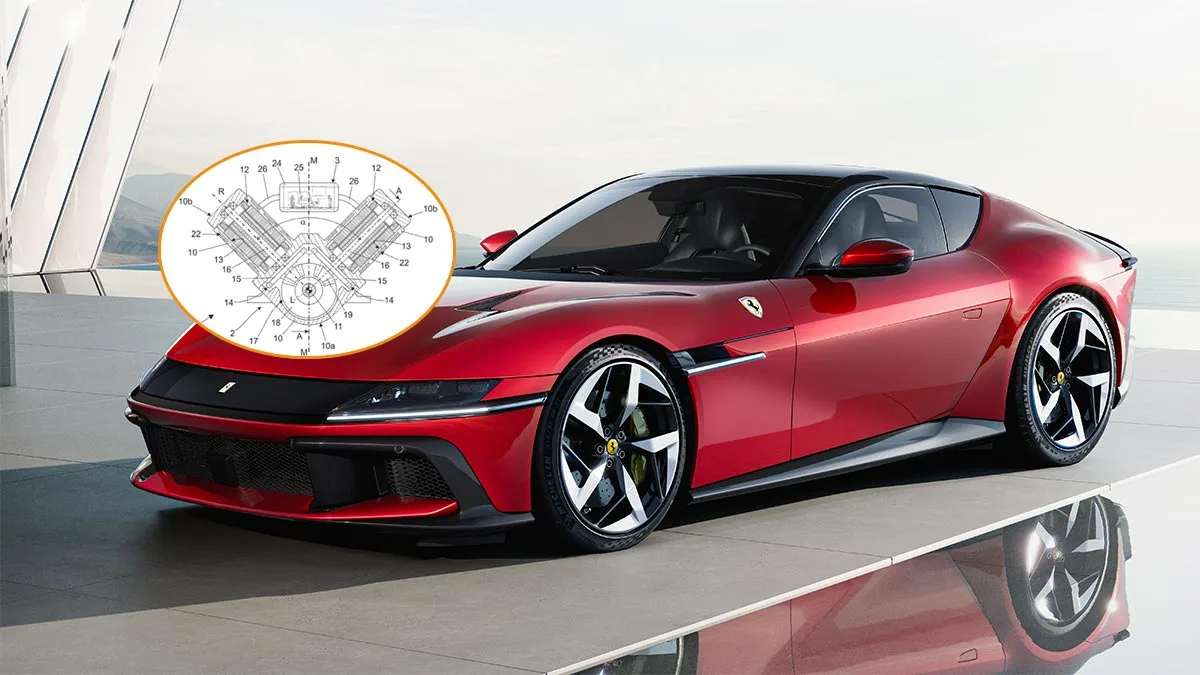 Concept Ferrari cu motor electric V12, combinând eficiența cu senzația clasică.