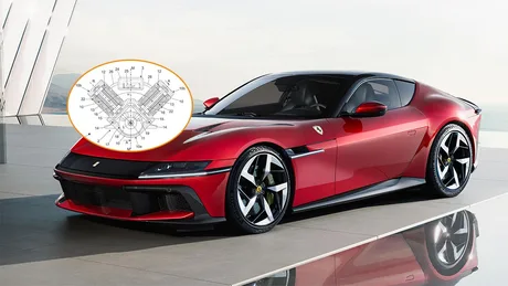 Concept Ferrari cu motor electric V12, combinând eficiența cu senzația clasică.
