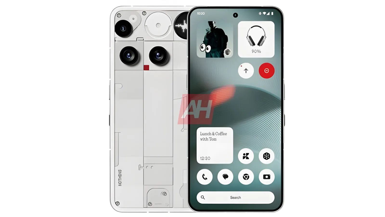Smartphone Nothing Phone 4a cu un design modern și interfață atractivă.