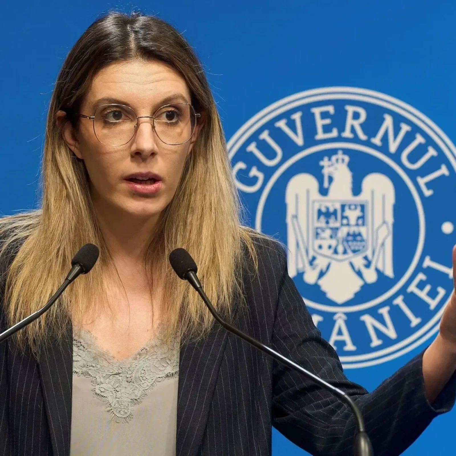 Diana Buzoianu discutând despre reformele din Ministerul Mediului.