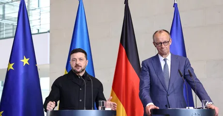 Zelenski și Merz discută despre aderarea Ucrainei la UE.