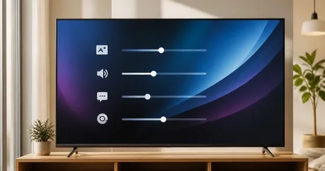 Setări de imagine și sunet ajustate vocal pe Google TV.