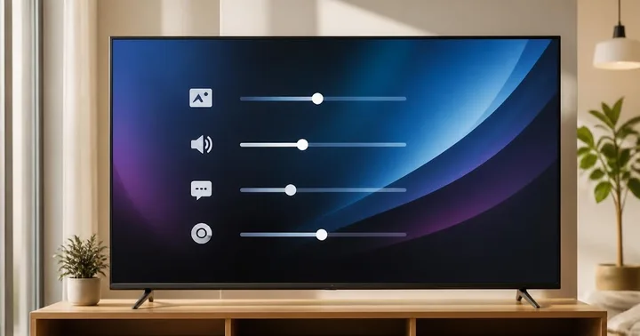 Setări de imagine și sunet ajustate vocal pe Google TV.