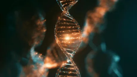 Structură de ADN evidențiind contribuții genetice arhaice în genomul uman.