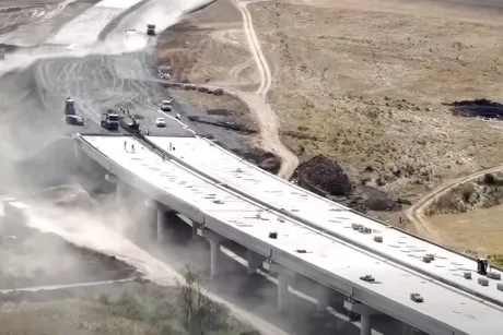 Lucrări la viaducte pe Autostrada Transilvania A3, în zona Nădășelu.