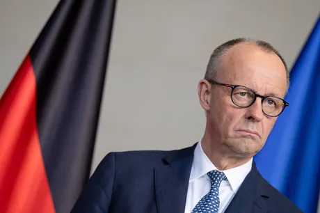 Friedrich Merz la conferința de presă despre viitorul Serbiei în UE.