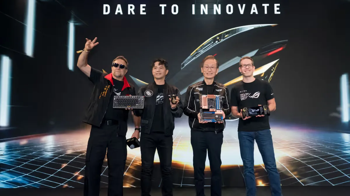 Prezentare a produselor inovatoare ASUS la Computex 2026, cu focus pe gaming.