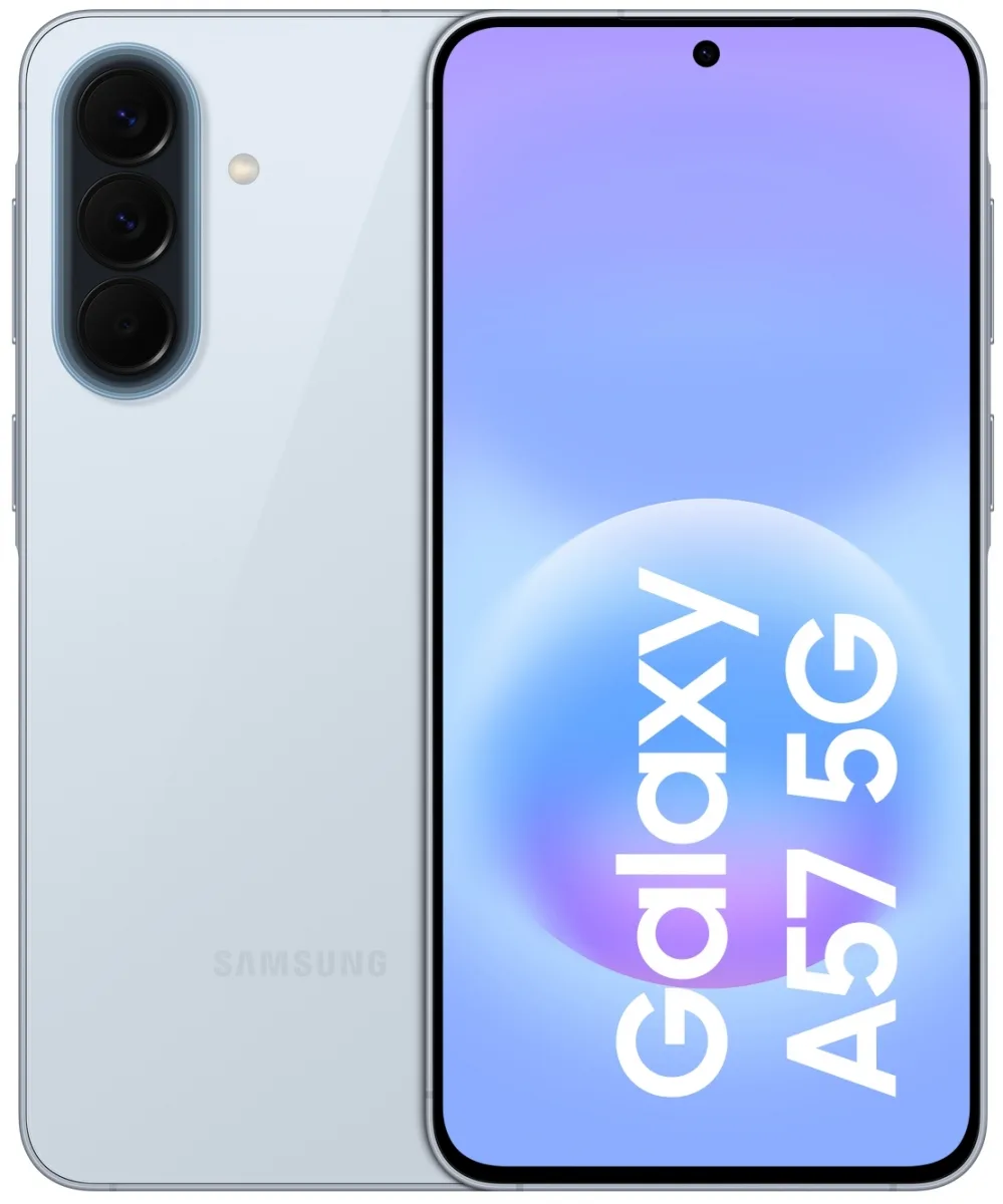 Culorile disponibile pentru Galaxy A57: navy, icyblue, lilac.