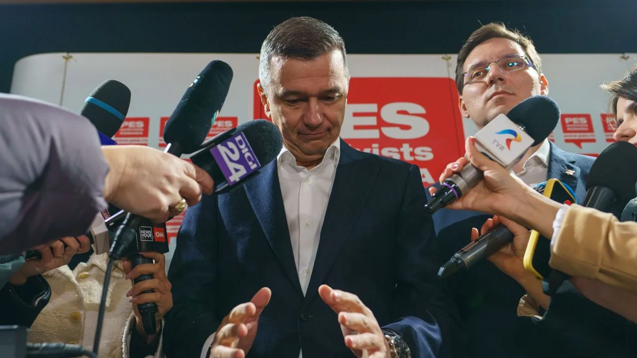 Sorin Grindeanu discutând despre programul de guvernare al PSD.