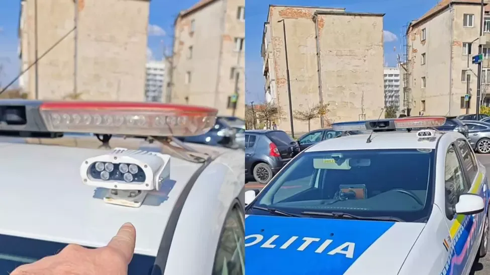 Autospecială de poliție dotată cu sistem de scanare a numerelor de înmatriculare.