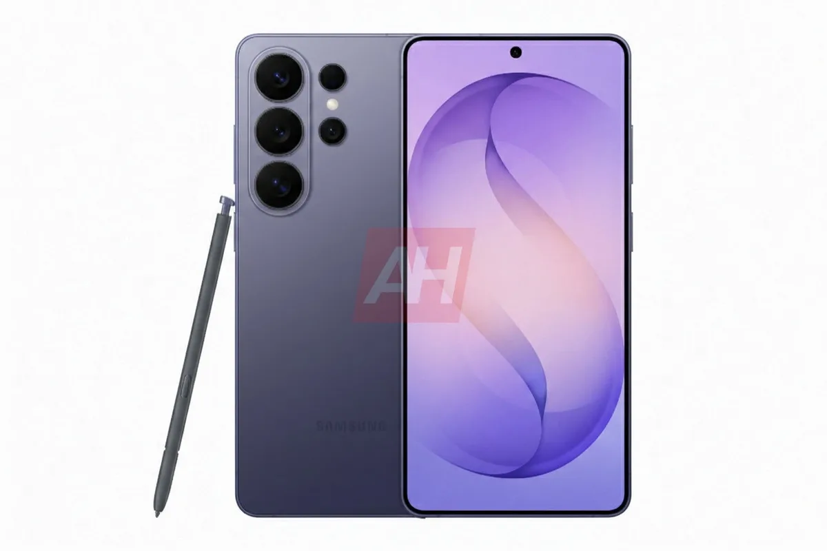 Galaxy S26 Plus cu S-Pen, evidențiind noul design.