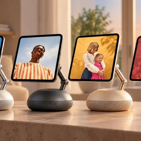 Dispozitive HomePad/Home Hub în patru culori, pentru personalizarea casei inteligente.
