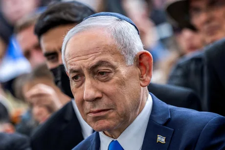 Benjamin Netanyahu discutând despre programul nuclear iranian la Ierusalim.