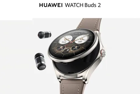 Ceas inteligent cu căști integrate, design modern și funcții avansate.