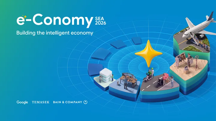 Grafic ilustrativ despre economia digitală în Asia de Sud-Est și impactul AI.