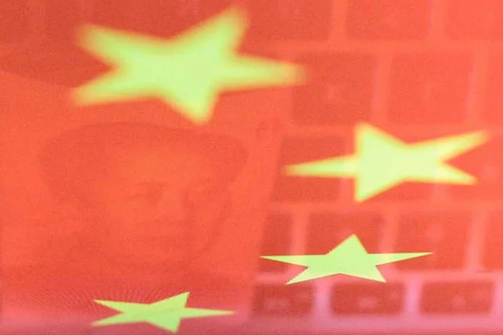 Stele galbene pe fundal roșu, simbolizând controlul Chinei asupra investițiilor externe.