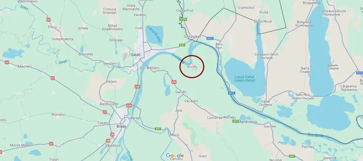 Zona din județul Tulcea unde a căzut drona, fără victime raportate.