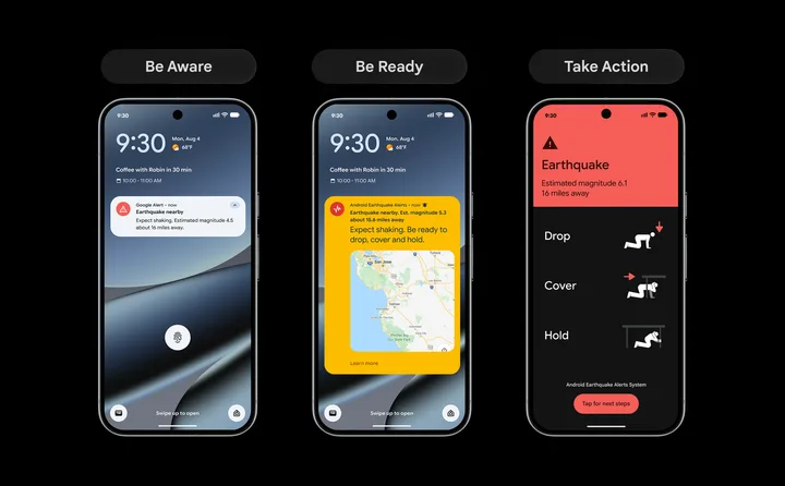 Alerte de cutremur pe Android cu informații utile pentru utilizatori.