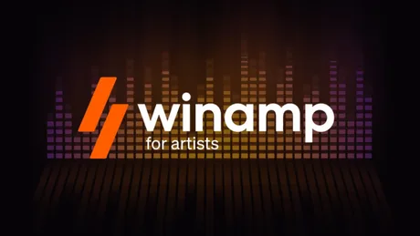 Logo-ul Winamp cu un design modern și culori vibrante, simbolizând inovația în streaming.