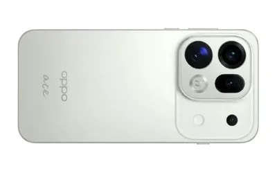 Design elegant al telefonului OPPO cu camere avansate și ecran subțire.