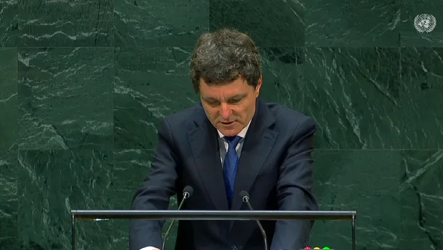Nicușor Dan susține un discurs la ONU despre gazele din Marea Neagră.