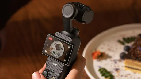 O cameră gimbal de buzunar utilizată pentru filmări creative și vlogging.