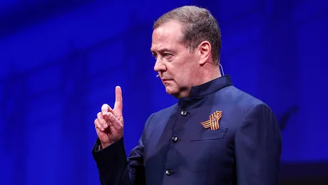 Dmitri Medvedev exprimând o opinie controversată despre Zelenski.