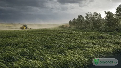 Vânt puternic afectează lucrările agricole în Moldova și Crișana.