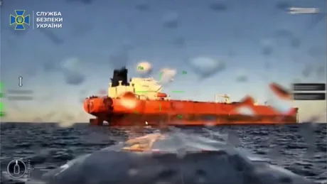 Atac cu drone asupra petrolierei rusești în Marea Neagră.