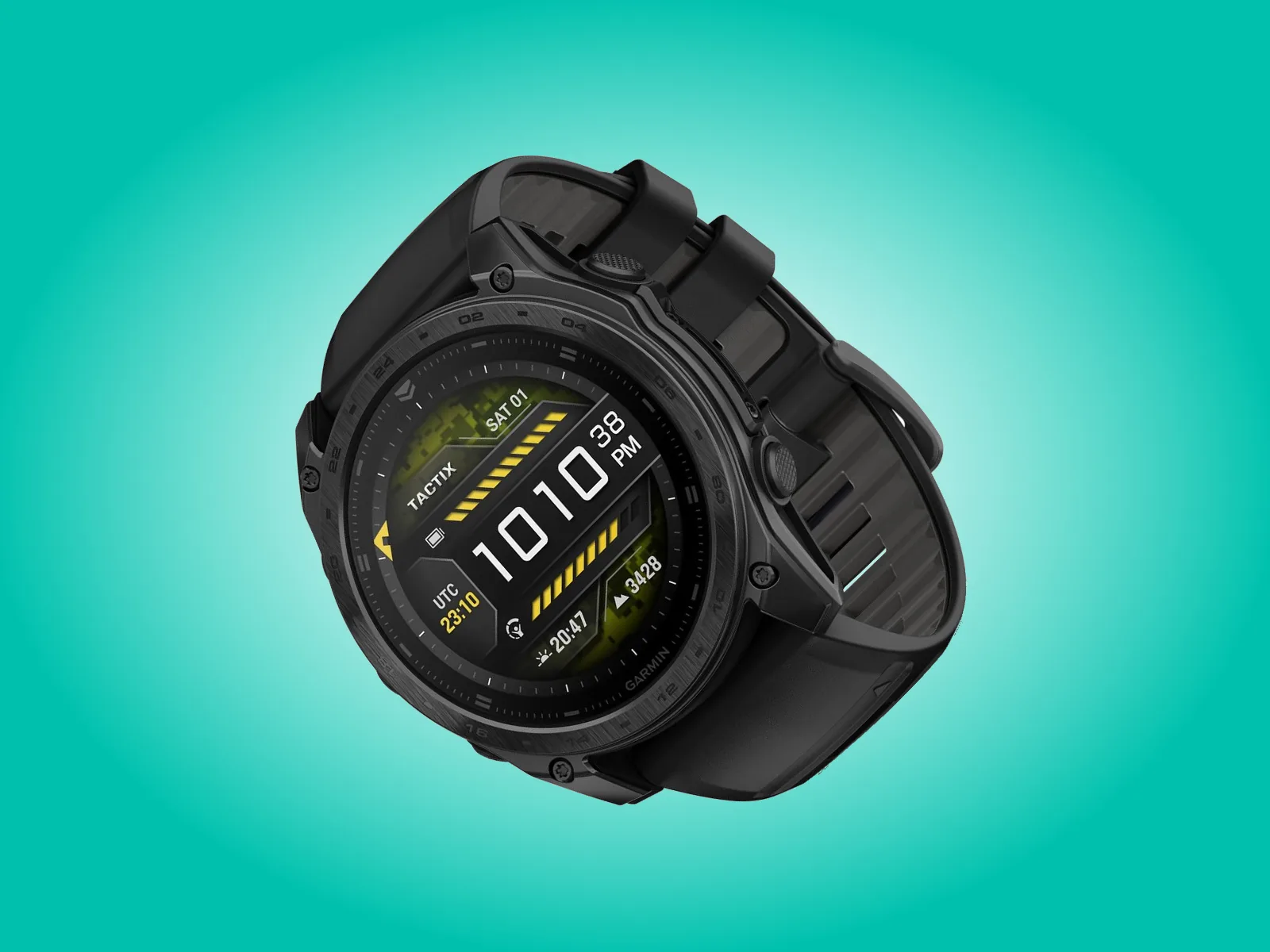 Ceas inteligent Garmin Tactix 8 cu display colorat și funcții avansate de monitorizare.