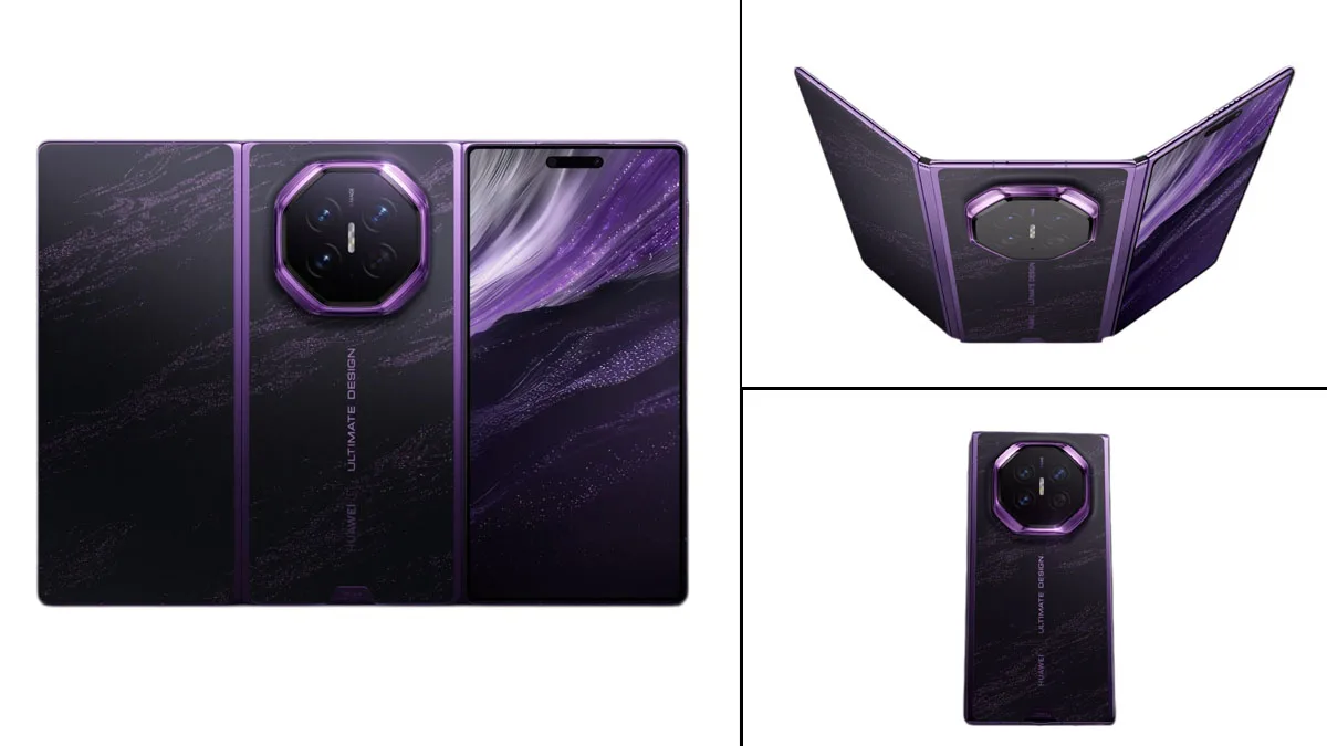 Huawei Mate XT 2 cu design nou și mecanism de pliere triplă spre interior.