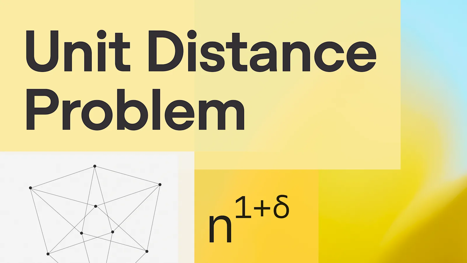 Grafic ilustrativ al problemei distanței unitare în geometria discretă.