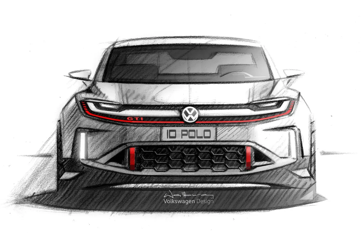 Design frontal al modelului ID. Polo GTI electric.