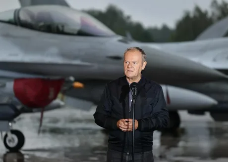Donald Tusk discutând despre securitatea Poloniei și a Ucrainei.