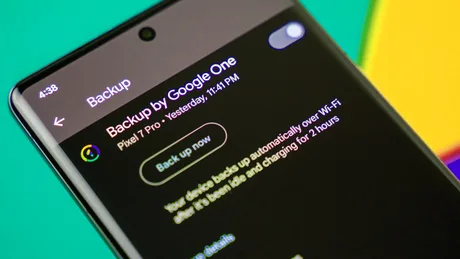 Interfața aplicației de backup Android pe un dispozitiv mobil.