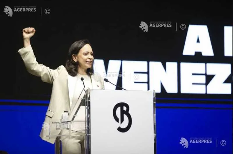 Maria Corina Machado susține libertatea Venezuelei la un eveniment important.