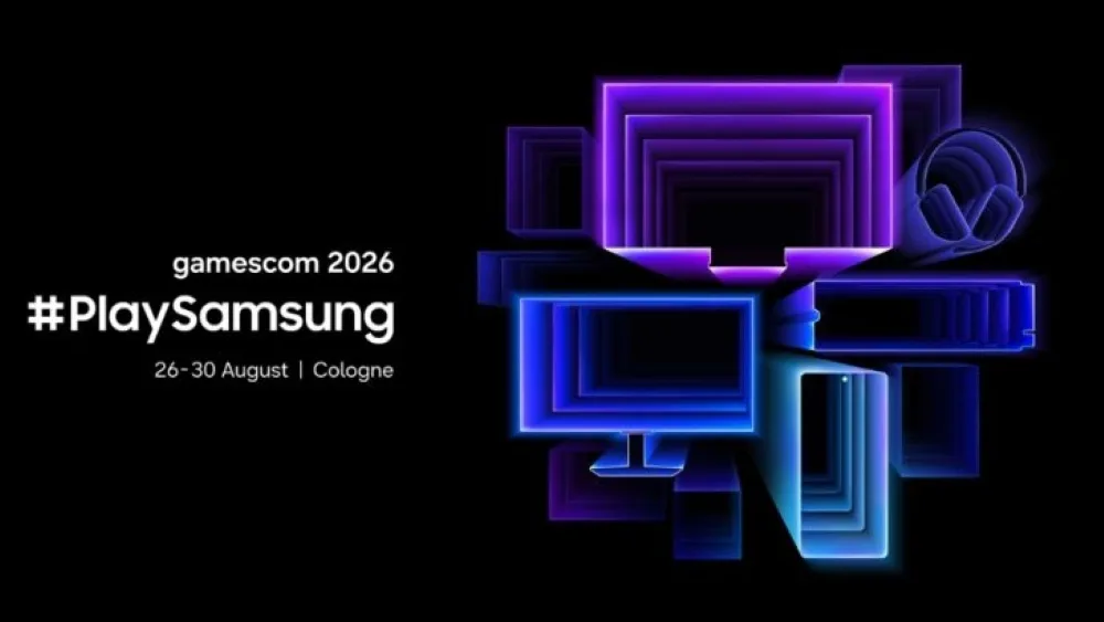 Logo-ul Gamescom 2026 cu un design modern și culori vibrante