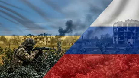 Soldat ucrainean pregătit de atac în contextul conflictului cu Rusia.