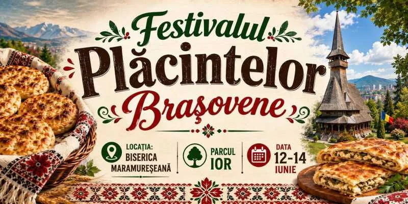 Festivalul Plăcintelor Brașovene în Parcul IOR, cu plăcinte tradiționale.